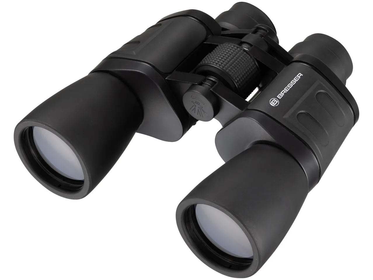 Binocolo nero, design compatto.