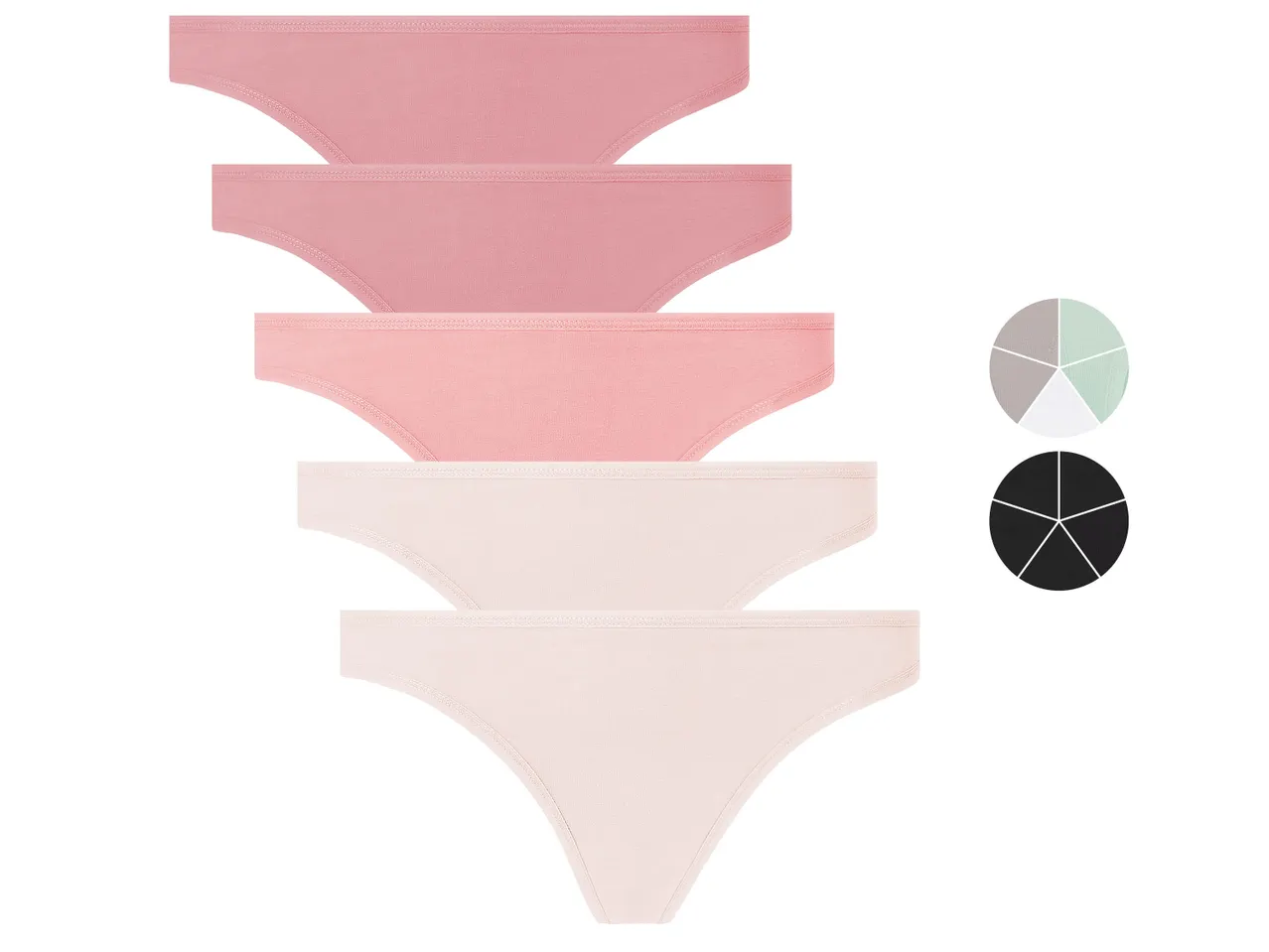 Set perizoma in diverse varianti colore