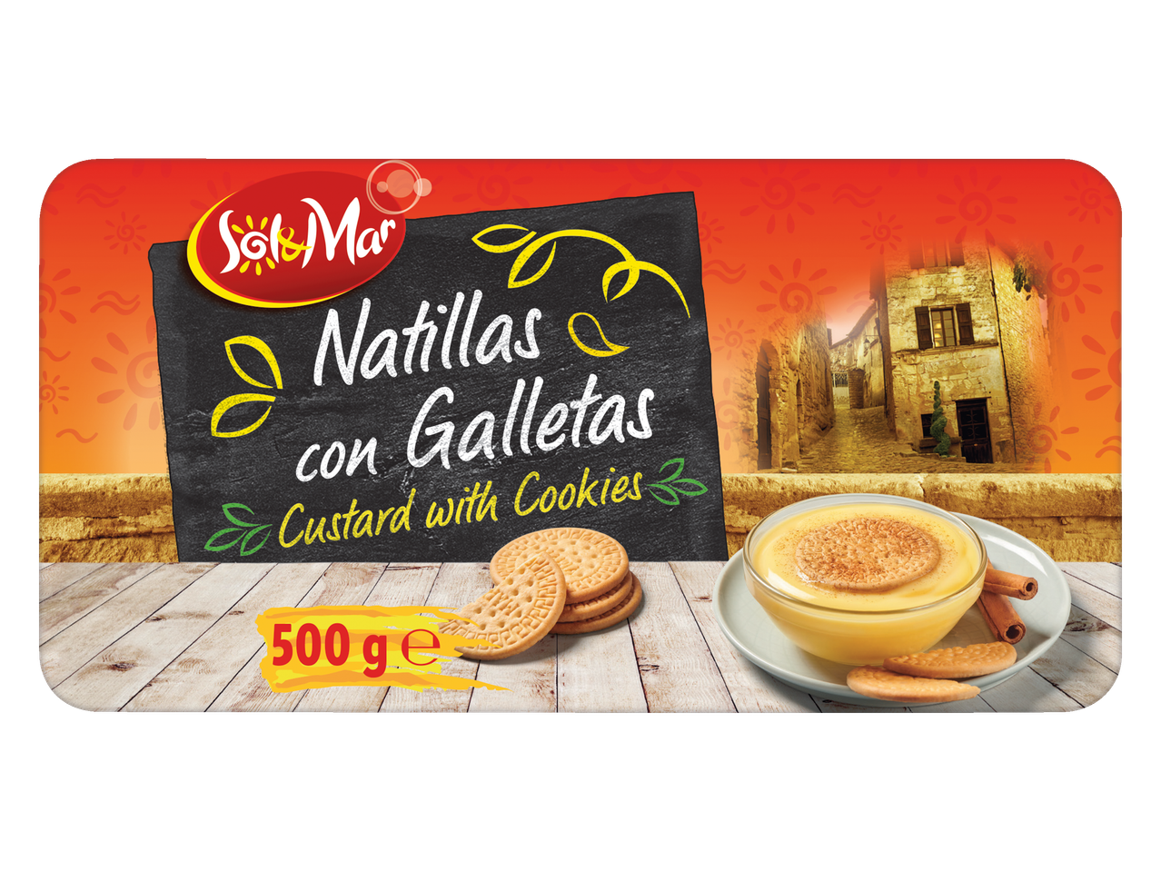 Crema de vanilie cu biscuiți Sol&Mar, 500g.