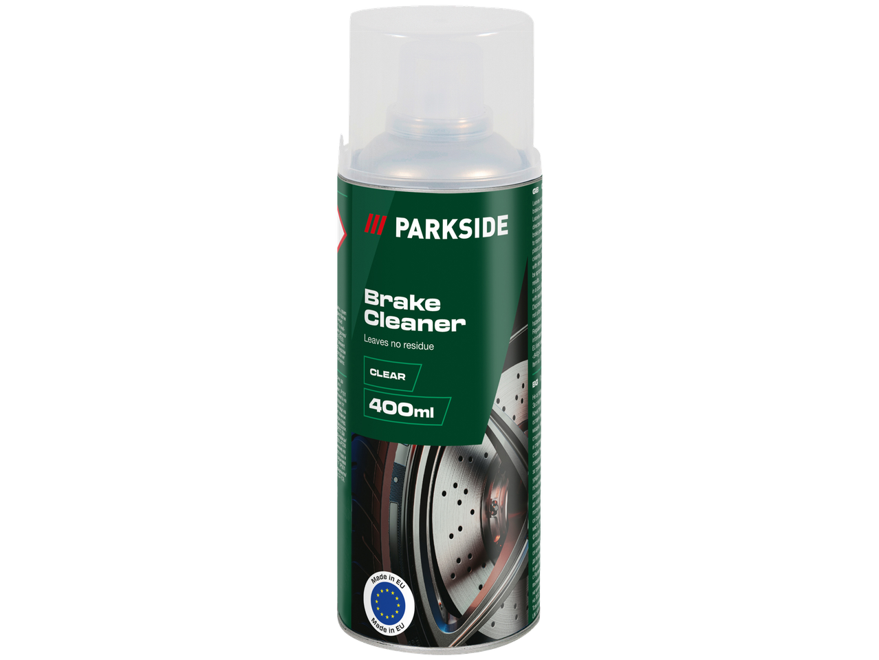 Parkside καθαριστικό φρένων, 400ml αεροζόλ, δεν αφήνει υπολείμματα.
