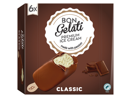 IJs met chocolade op stok