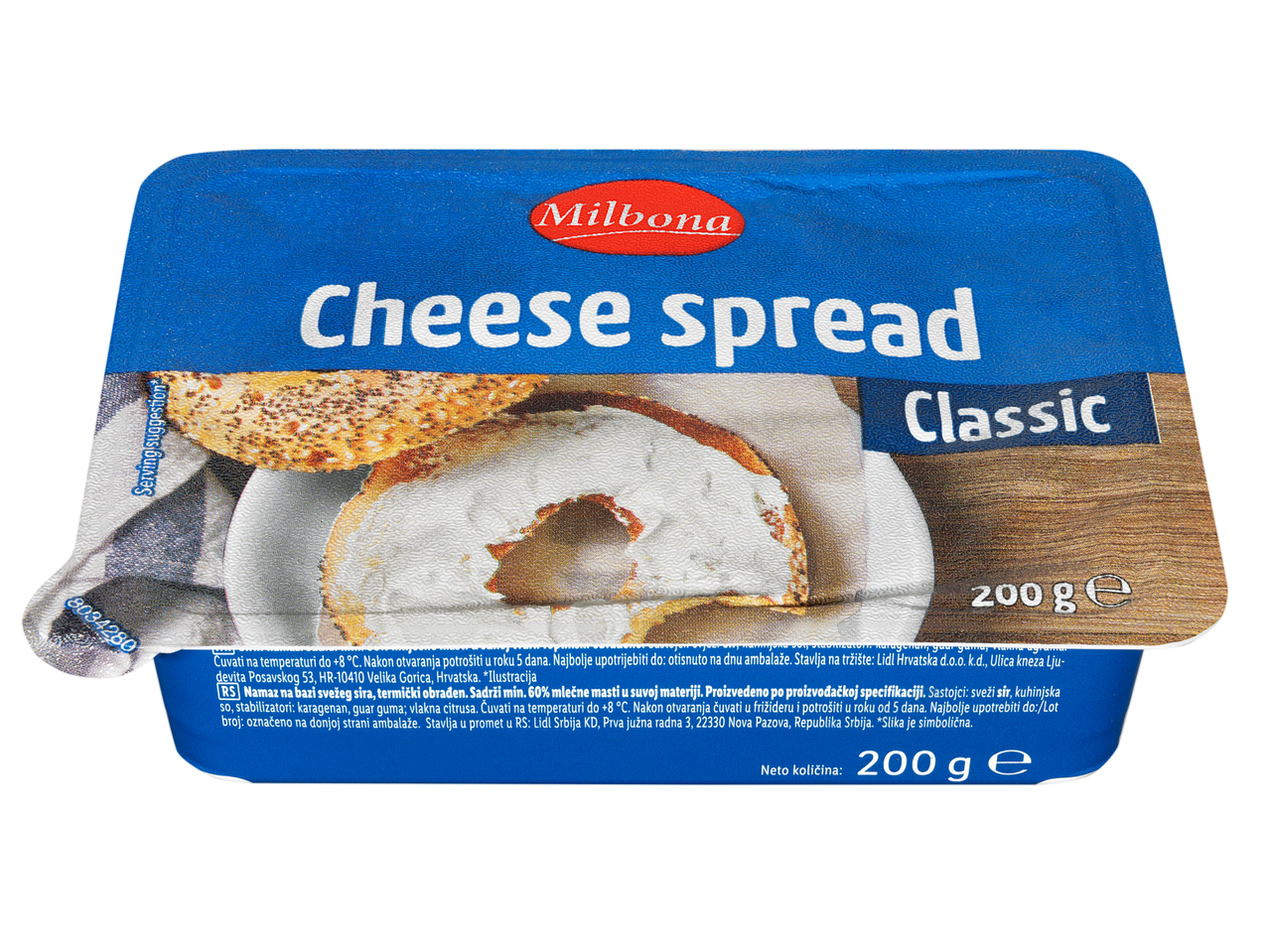 Milbona Classic sajtkrém, 200g.