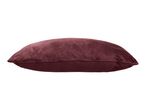 Plush burgundy velvet cushion
