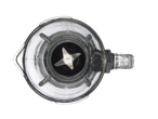 Vedere de sus a unui blender cu cană SILVERCREST® 600W cu lamele vizibile.