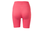 Roze rebraste biciklističke šortseve sa visokim strukom i diskretnim logotipom na leđima.