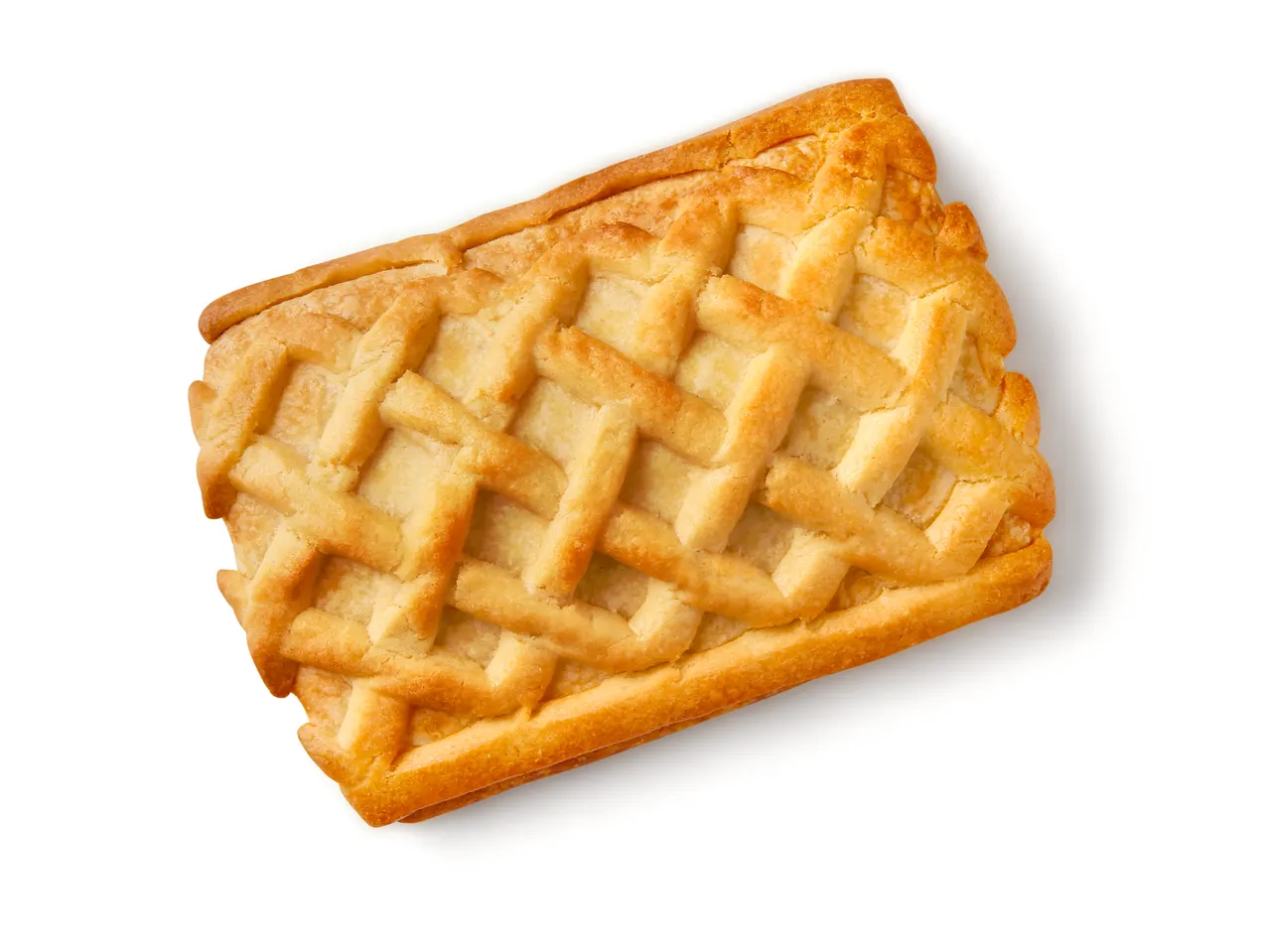 Apfeltörtchen mit Gitterkruste, Draufsicht.