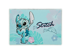 Disney Stitch case with tropical flowers.
