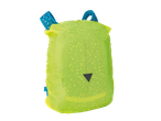 Capa de chuva amarela para mochila infantil.
