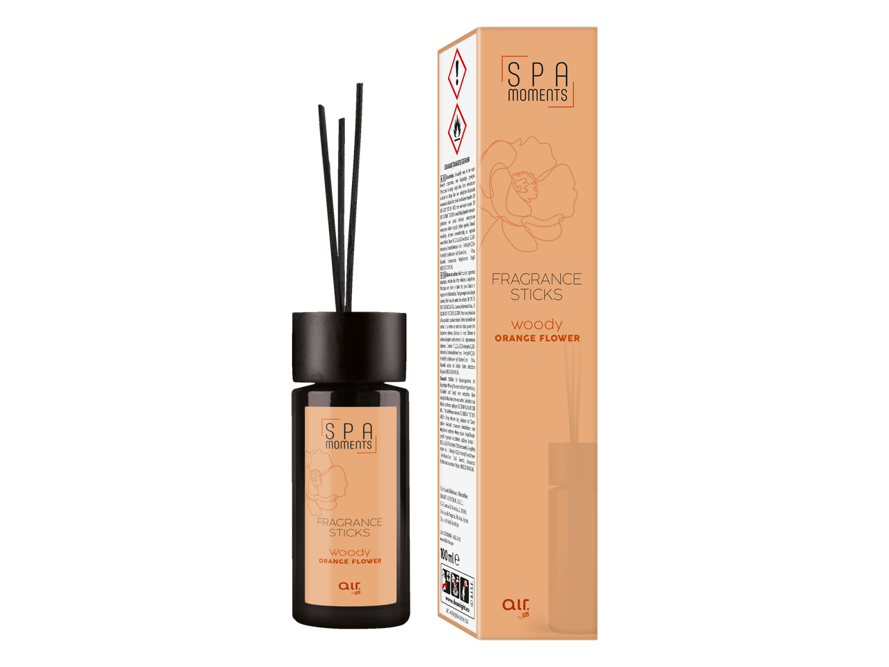 Bâtonnets parfumés Spa Moments Woody Orange Flower par Air by W5
