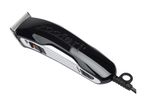 A black ZooFari pet clipper with silver accents and an orange button is shown against a white background.
