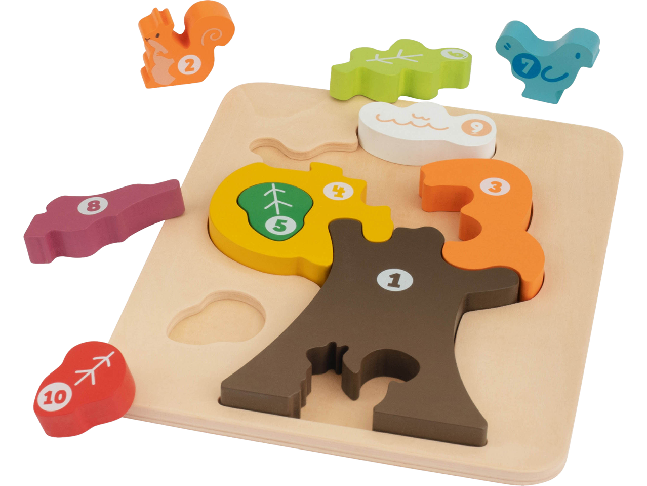 Puzzle in legno con numeri