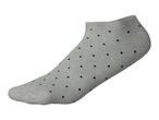 Grey ankle sock with black polka dots