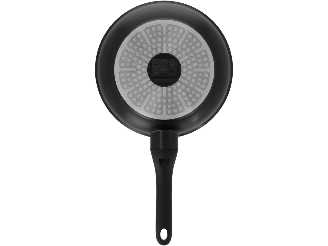 SILVERCREST® Cast Aluminium Frying Pan, bottom view showing induction base