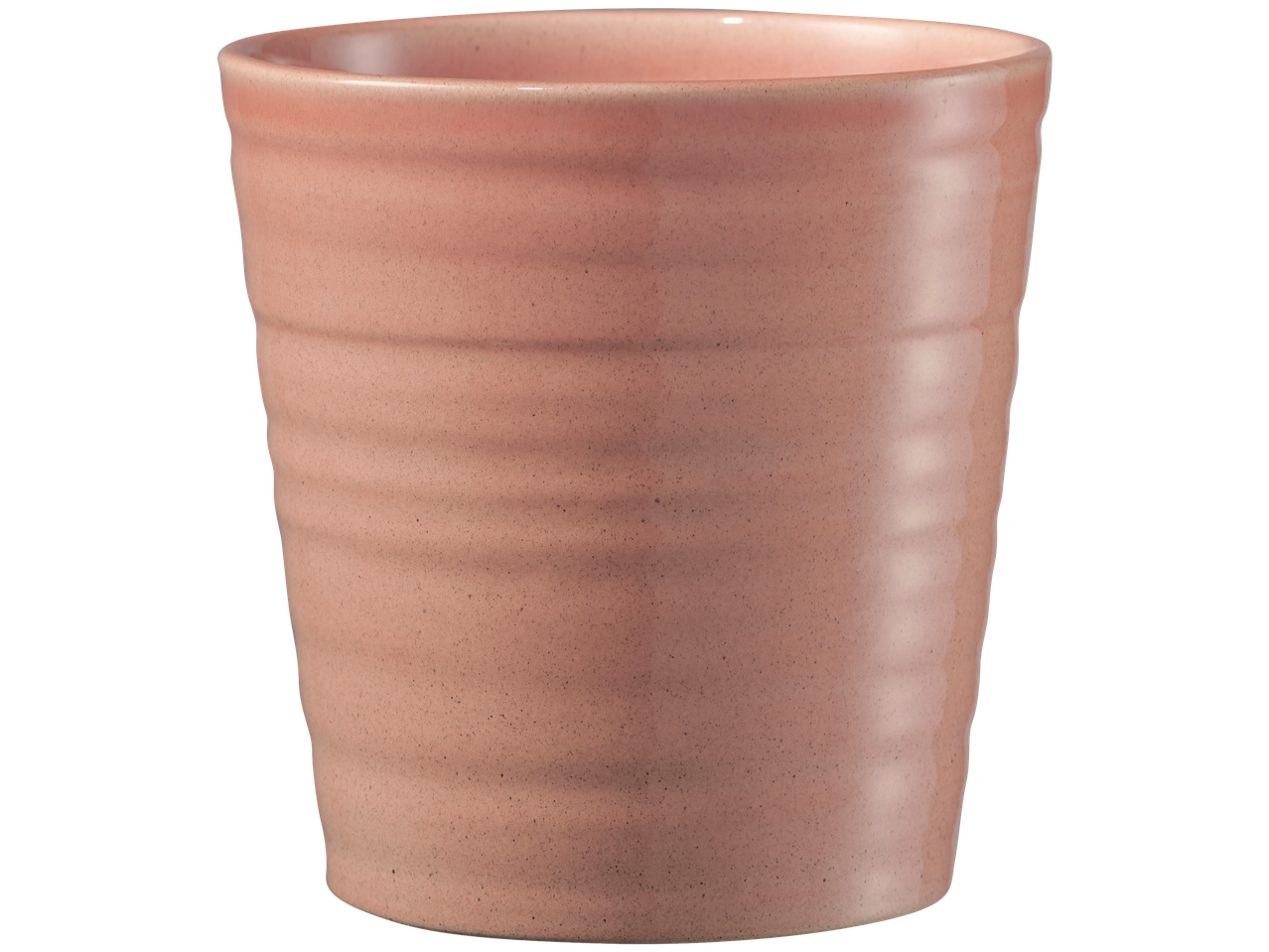 Pink ceramic cup.