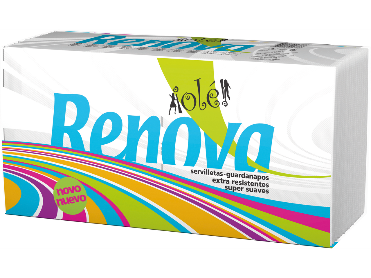 Guardanapos Renova, extra resistentes e super suaves, novo design.
