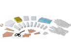 Sensiplast Car First Aid Kit with bandages, gauze, tape, masks, gloves, and scissors.