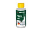 En flaske Parkside klæbemiddelfjerner på 250 ml med gul hætte.