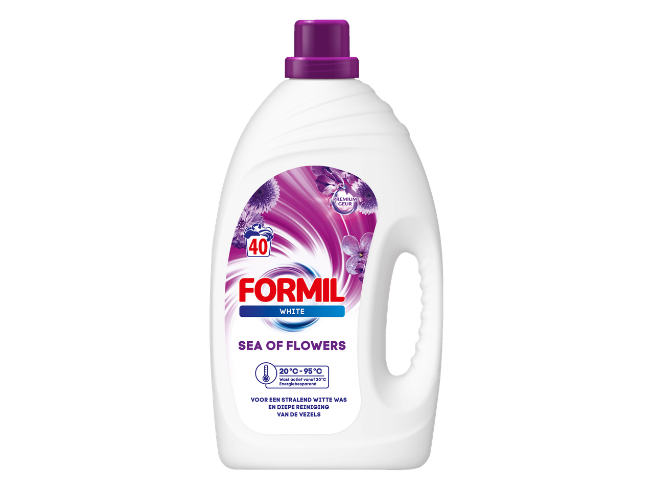 Formil White Sea of Flowers vloeibaar wasmiddel voor witte was.