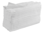 Στοίβα από λευκά μαντηλάκια καθαρισμού, με ορατή υφή κηρήθρας.