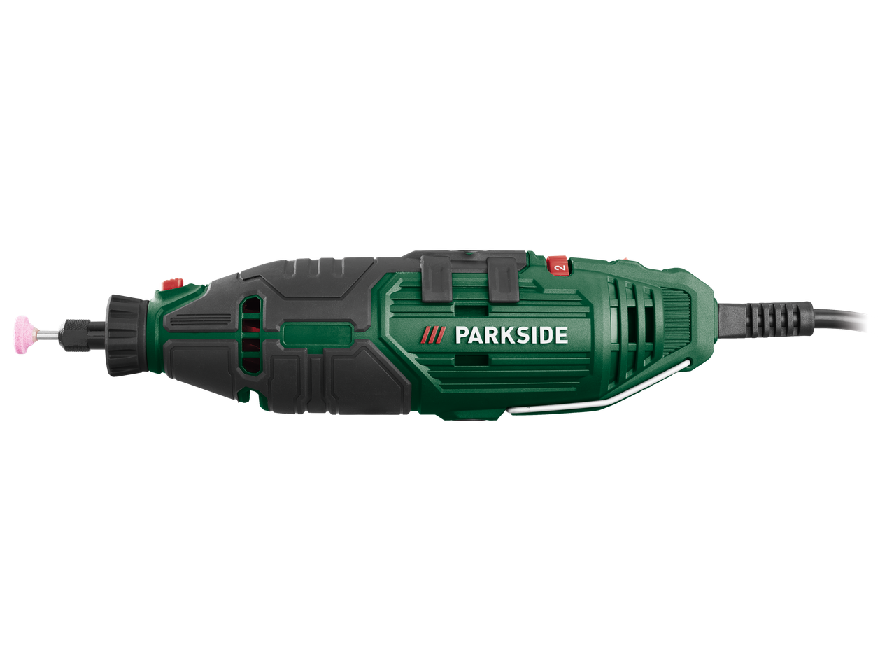 PARKSIDE precizna bušilica/brusilica u zelenoj i crnoj boji sa nastavkom za brušenje.