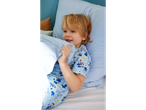 Sonic pyjamas, child in bed.