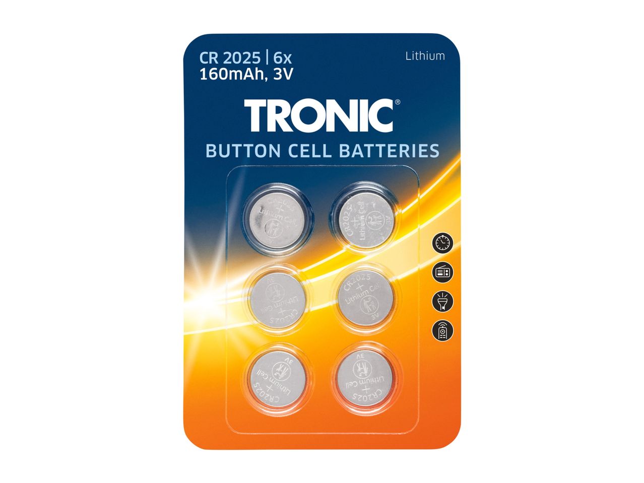 Go to full screen view: Tronic Button Cell Batteries - 6 Pack - Image 1