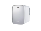 SilverCrest mini fridge: white, digital display.