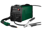 Зелен заваръчен апарат с кабели и щипки, модел PIFDS 120 B2.
