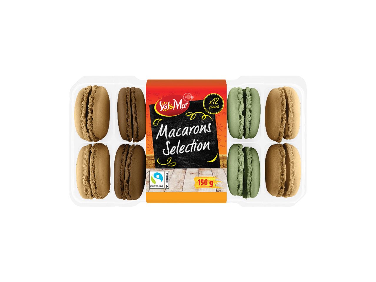 Pakovanje Belbake makarona sa ukusom pistacija i kafe.