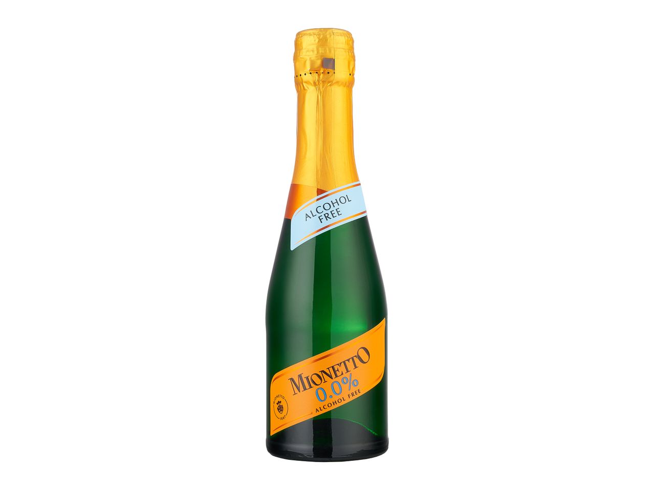 Miniatiūrinis 'Prosecco' putojančio vyno butelis.