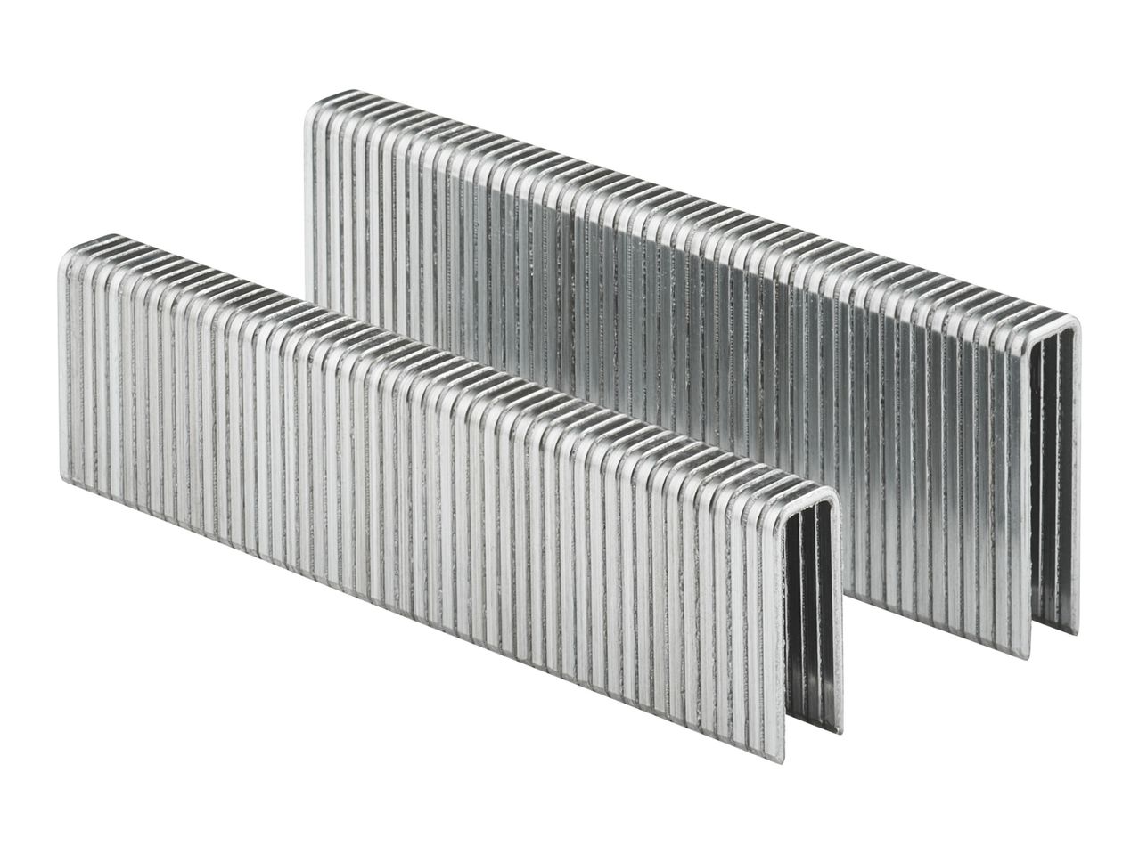 Two sizes of metal staples.