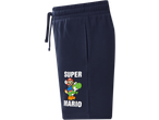 Μπλε σορτς με στάμπα Super Mario και Yoshi.