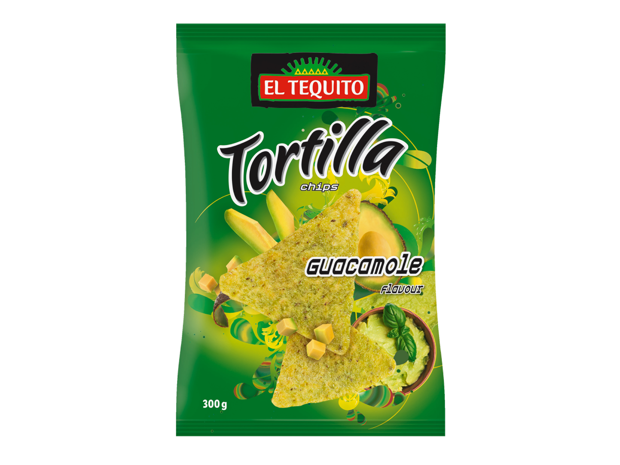 El Tequito Tortilla chips, guacamole smaak.