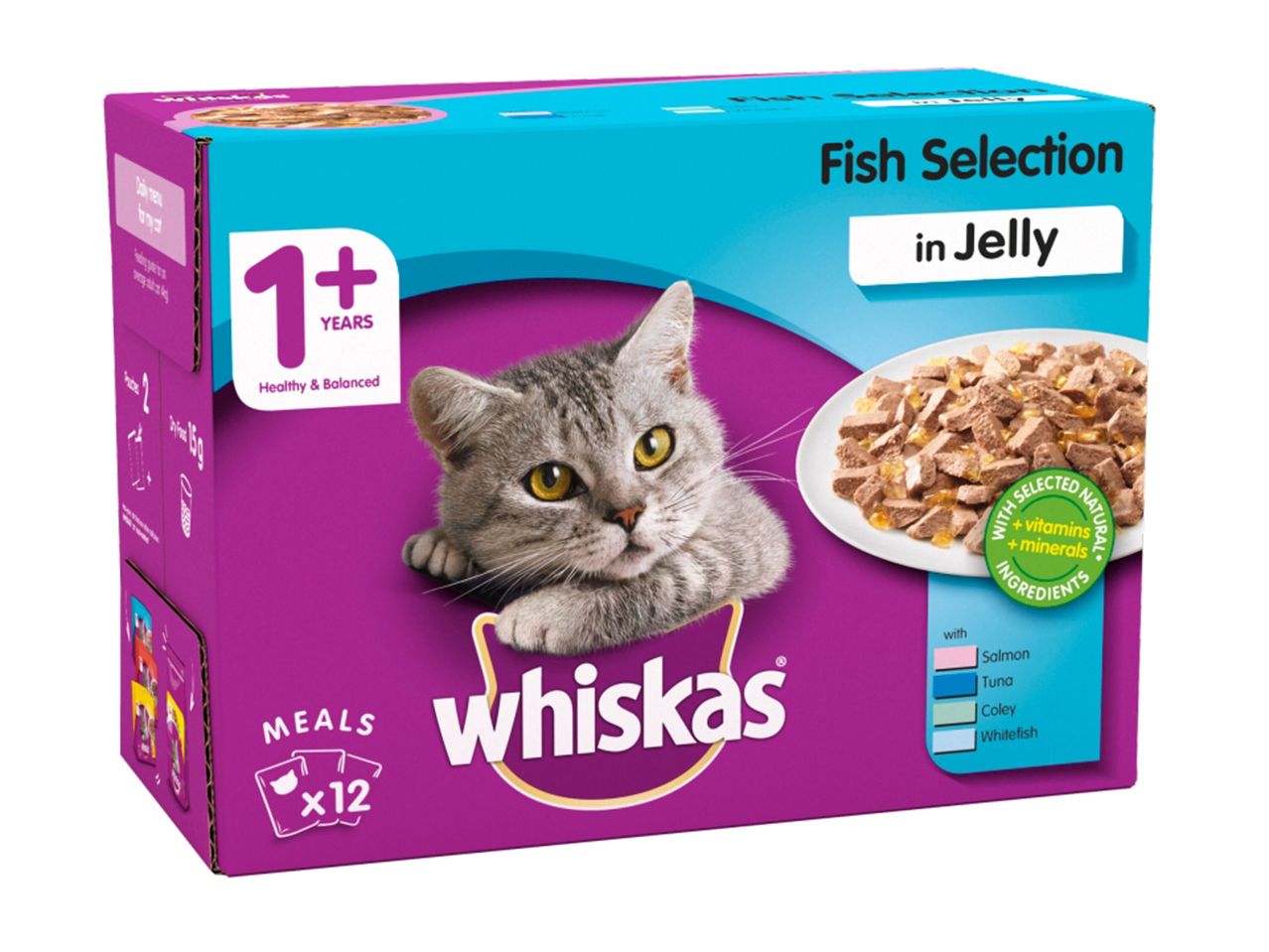 Go to full screen view: Whiskas 1+ Cat Pouches - Image 1