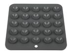 A grey silicone mat with 25 suction cups.