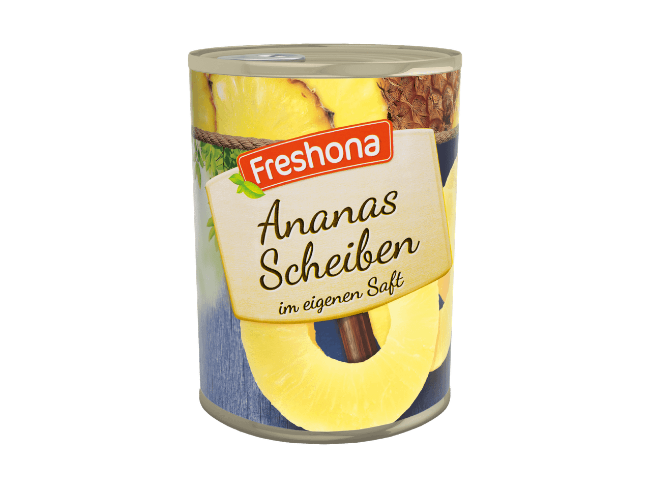 Freshona Ananas Scheiben in eigenem Saft in einer Dose