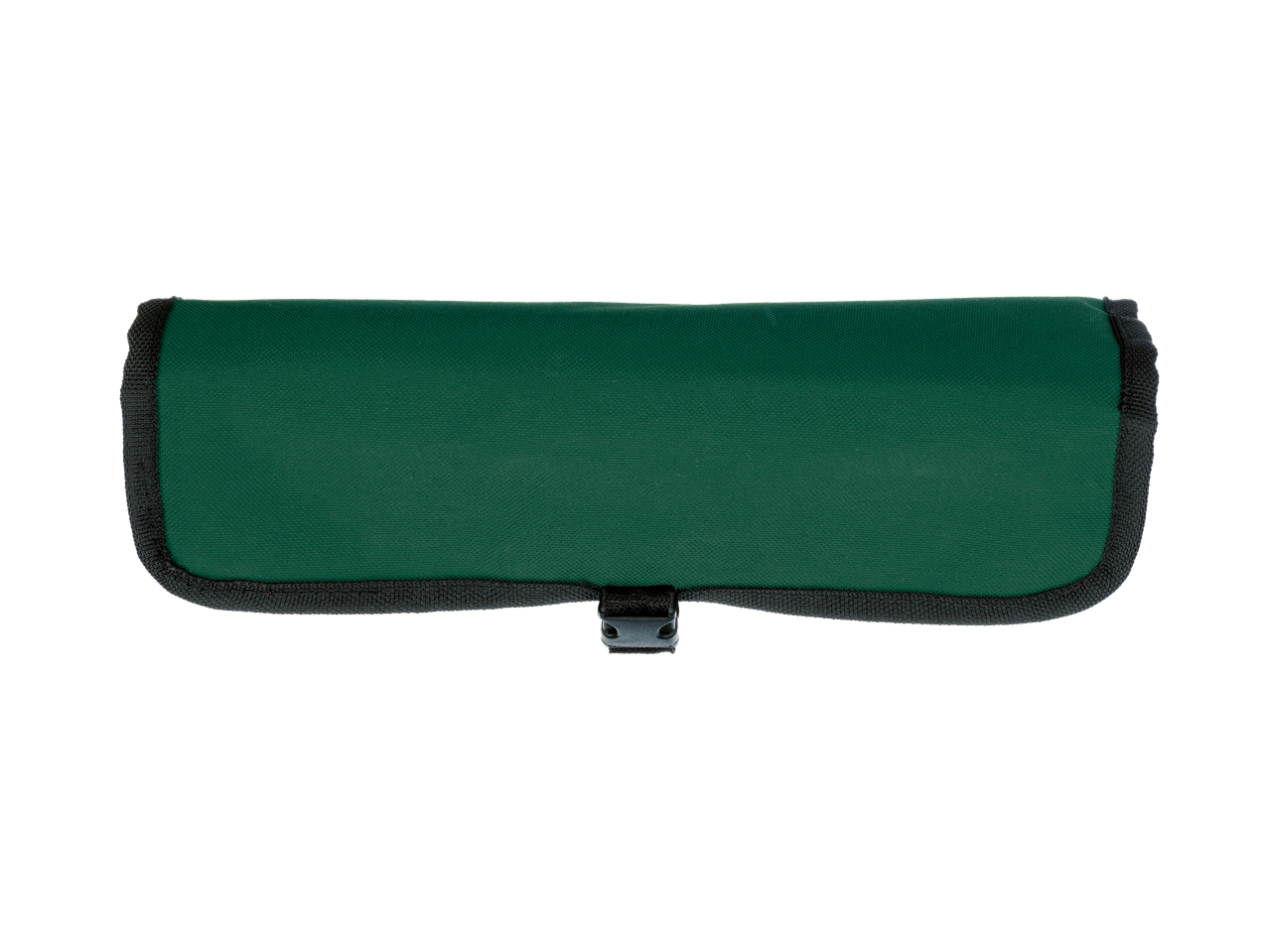 Estojo verde para chaves ou alicates de canalização, com fecho de fivela.