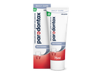 Twee tubes tandpasta voor dagelijkse verzorging en whitening, met een inhoud van 75 ml.