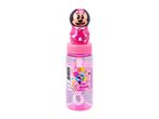 Pink bubble bottle with a Minnie Mouse character top and polka dot design.