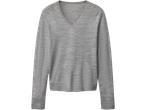 Esmara plonas megztinis pilkos spalvos su V formos iškirpte