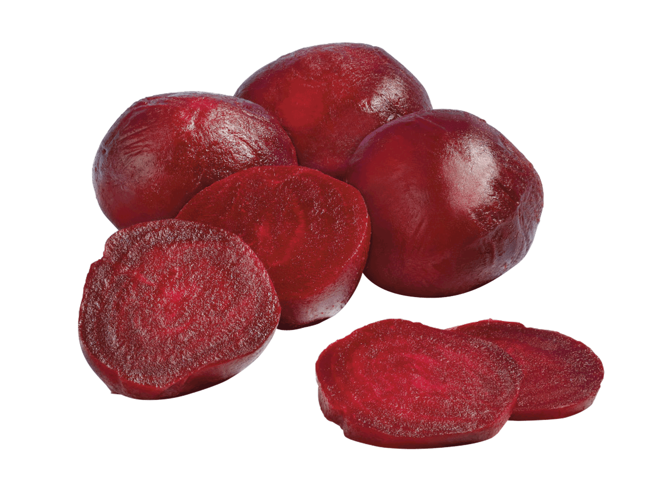 Keletas virtų burokėlių ir jų griežinėliai.