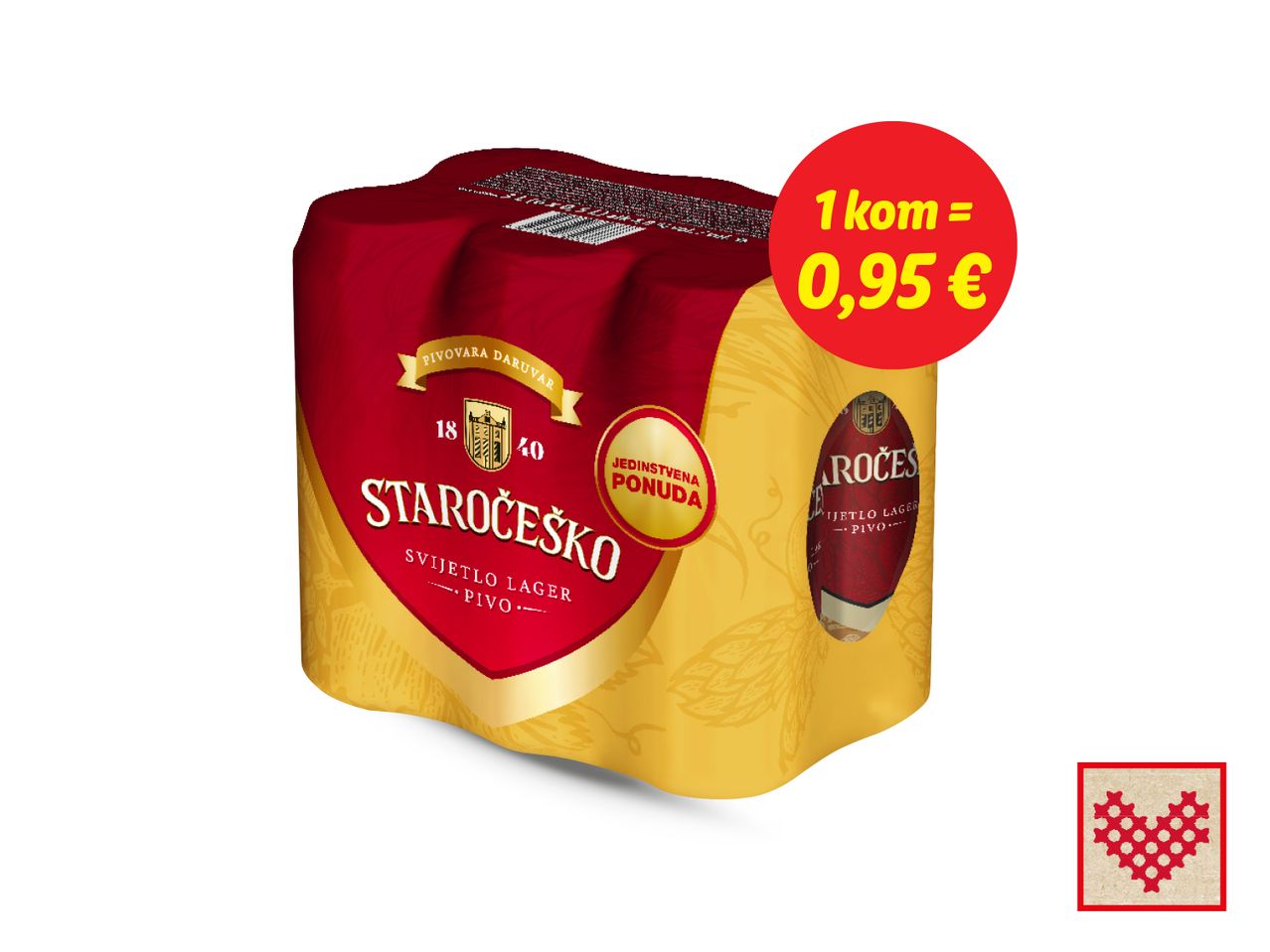 Štajersko pivo u pakiranju od 6 limenki.