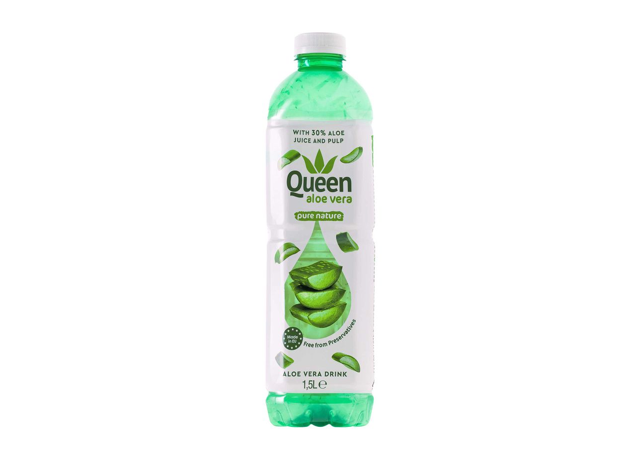 Queen aloe vera ital 1,5 literes palackban, 30% aloe lével és pépel.
