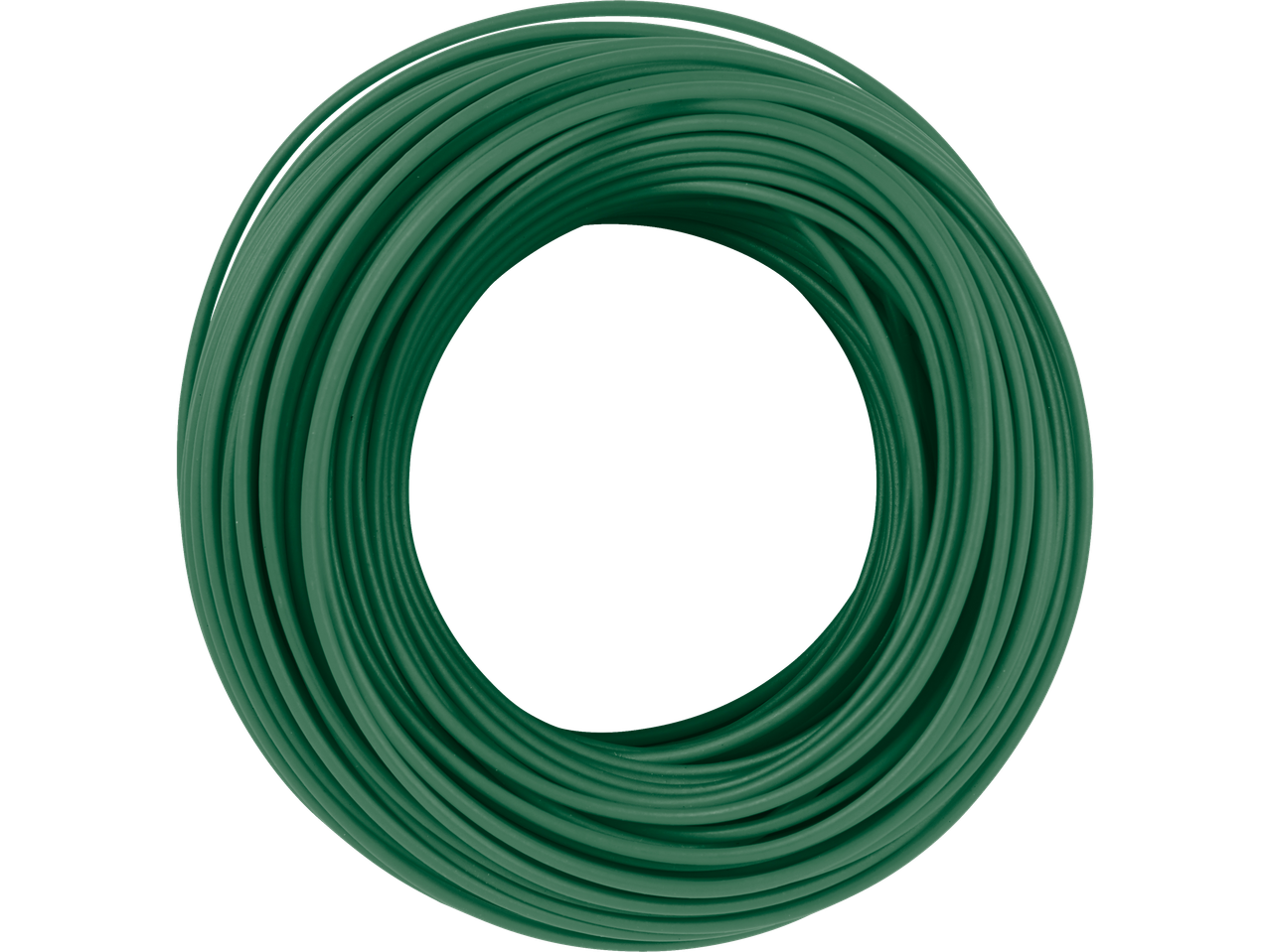 Groene Parkside® Wuchshilfen draadspoel, circulair opgerold.