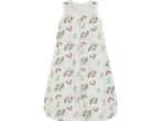 Baby sleeping bag with koala and rainbow design.