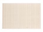 Rectangular beige woven rug with a textured surface