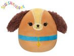A Squishmallow plush dog toy.
