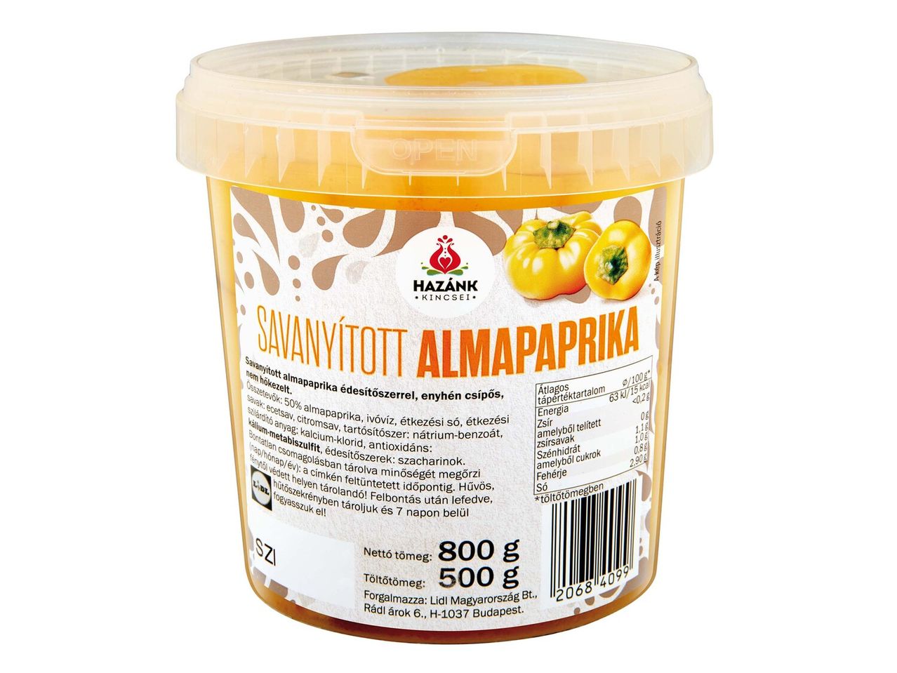 Hazank Kincses: savanyított paprika üvegben.