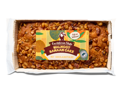 Walnoot banaan cake met chocoladestukjes