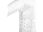 Detalhe de uma camisa branca num ferro de engomar camisas CLEANMAXX